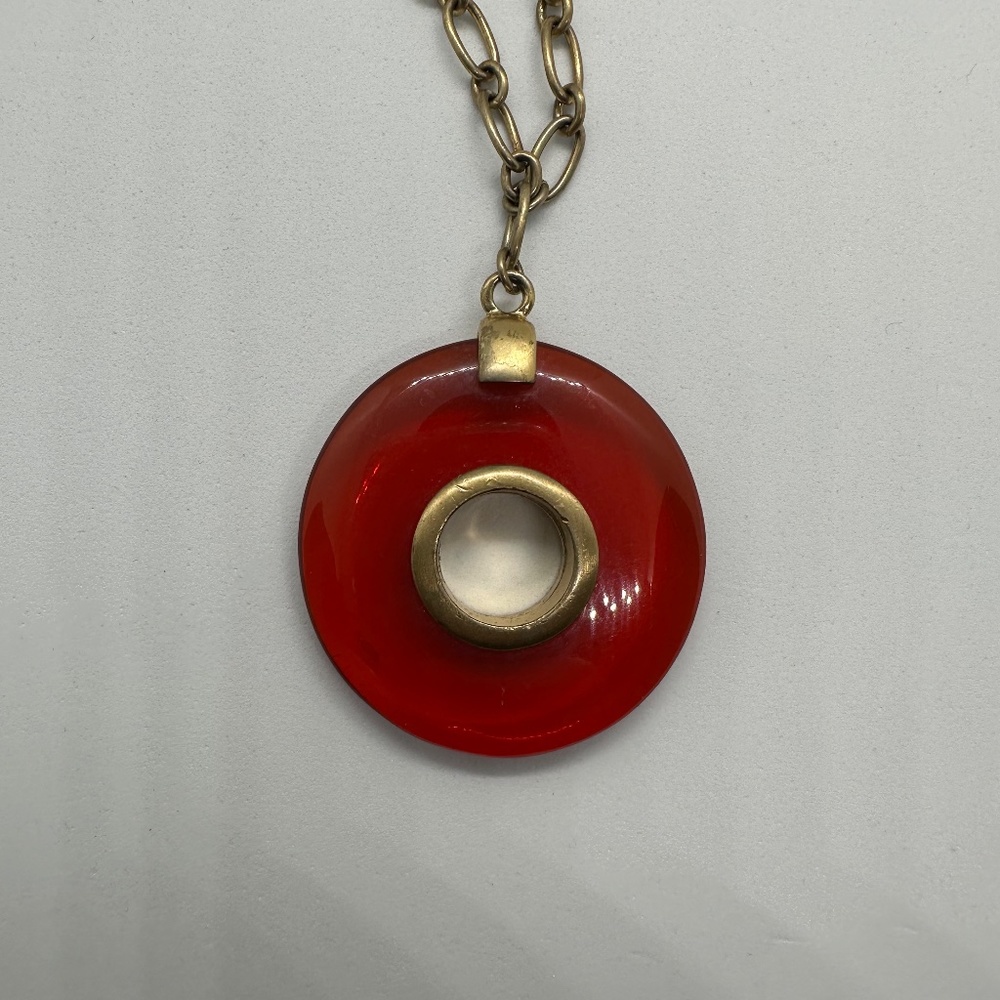 The Limited Orange Disk Pendant Necklace - Picture 3 of 3